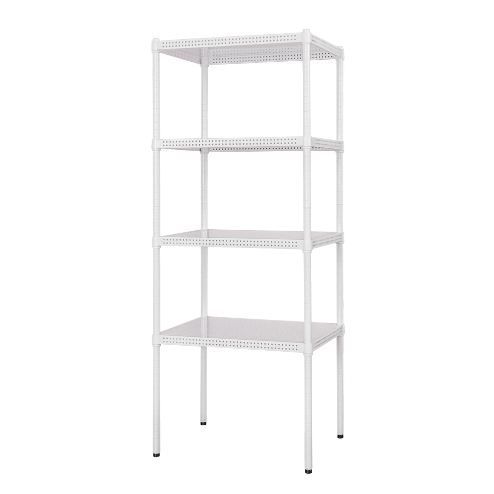 【Y HOUSE】60x45x150cm perforated plate four-layer shelf perforated plate shelf iron rack - paint white