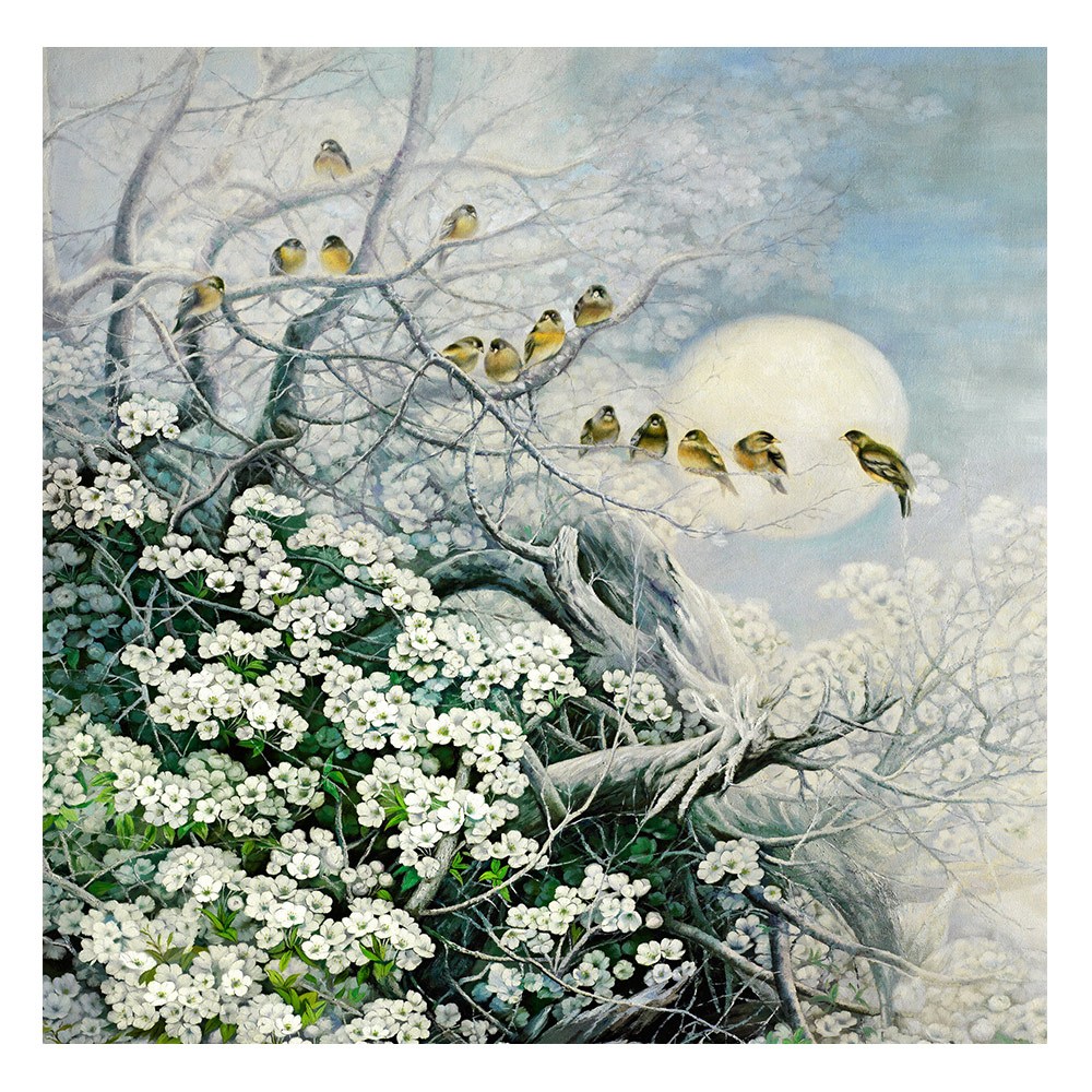 【御畫房】花好月圓 國家一級畫師手繪油畫80×80cm(VF-178)