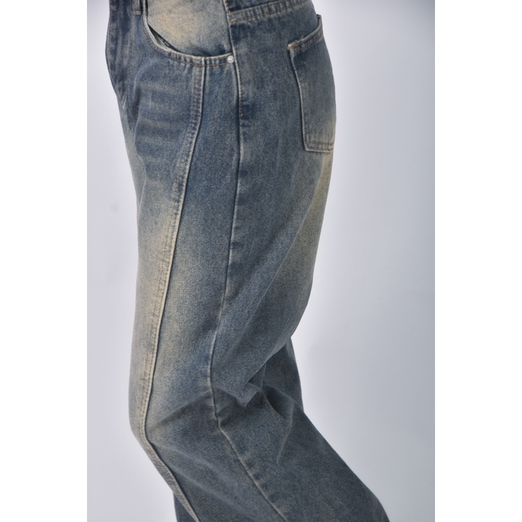 (S) 【安于晴Charlene私服】s bin jeans高腰丹寧牛仔質感藍色長褲二手衣, , large