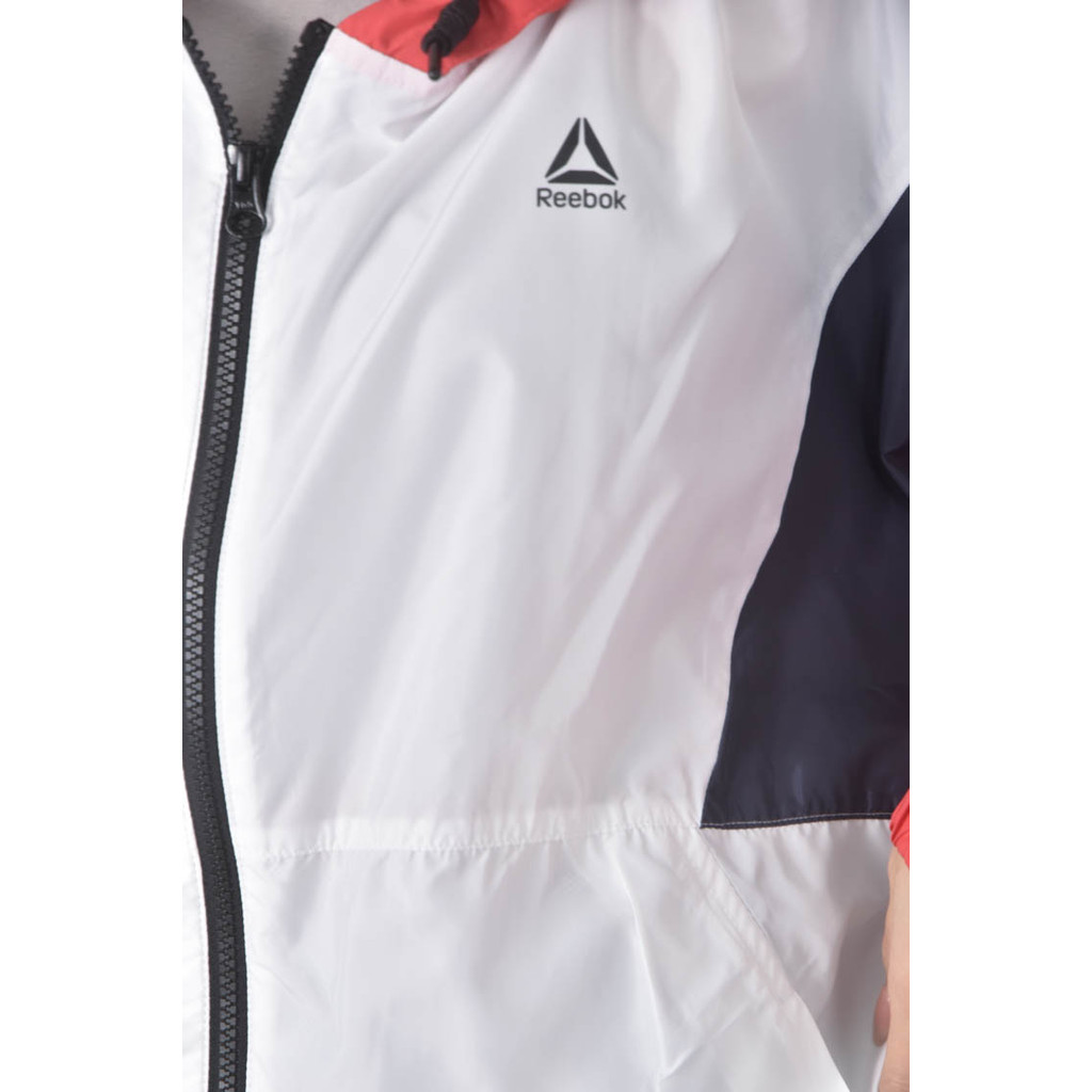 (XL) reebok運動連帽白色外套二手衣, , large