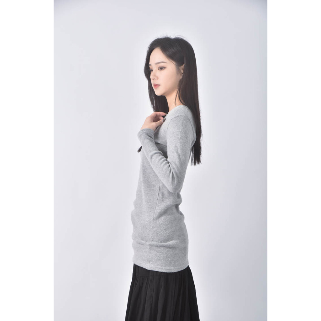 (S) 【又又私服】alice fashion shop素面灰色長袖上衣二手衣, , large