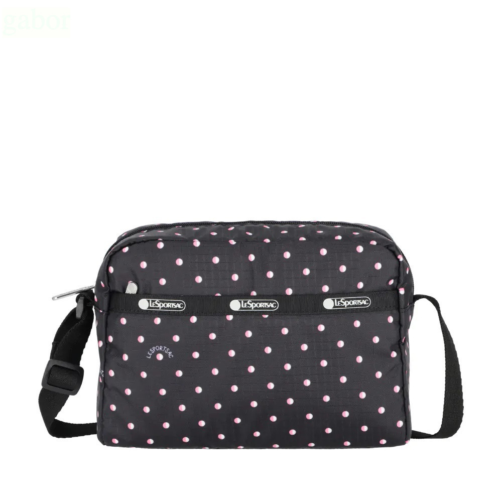 LeSportsac DANIELLA CROSSBODY 拉鍊斜背包 側背包 送禮-粉色點滴, , large