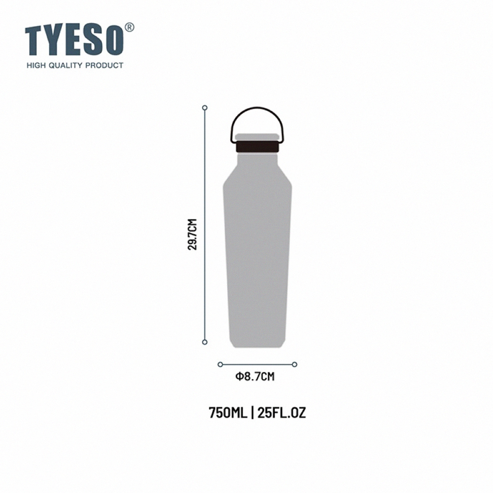 【H&R安室家】TYESO泰碩  304不鏽鋼超保冷保溫瓶750ml(H33), , large