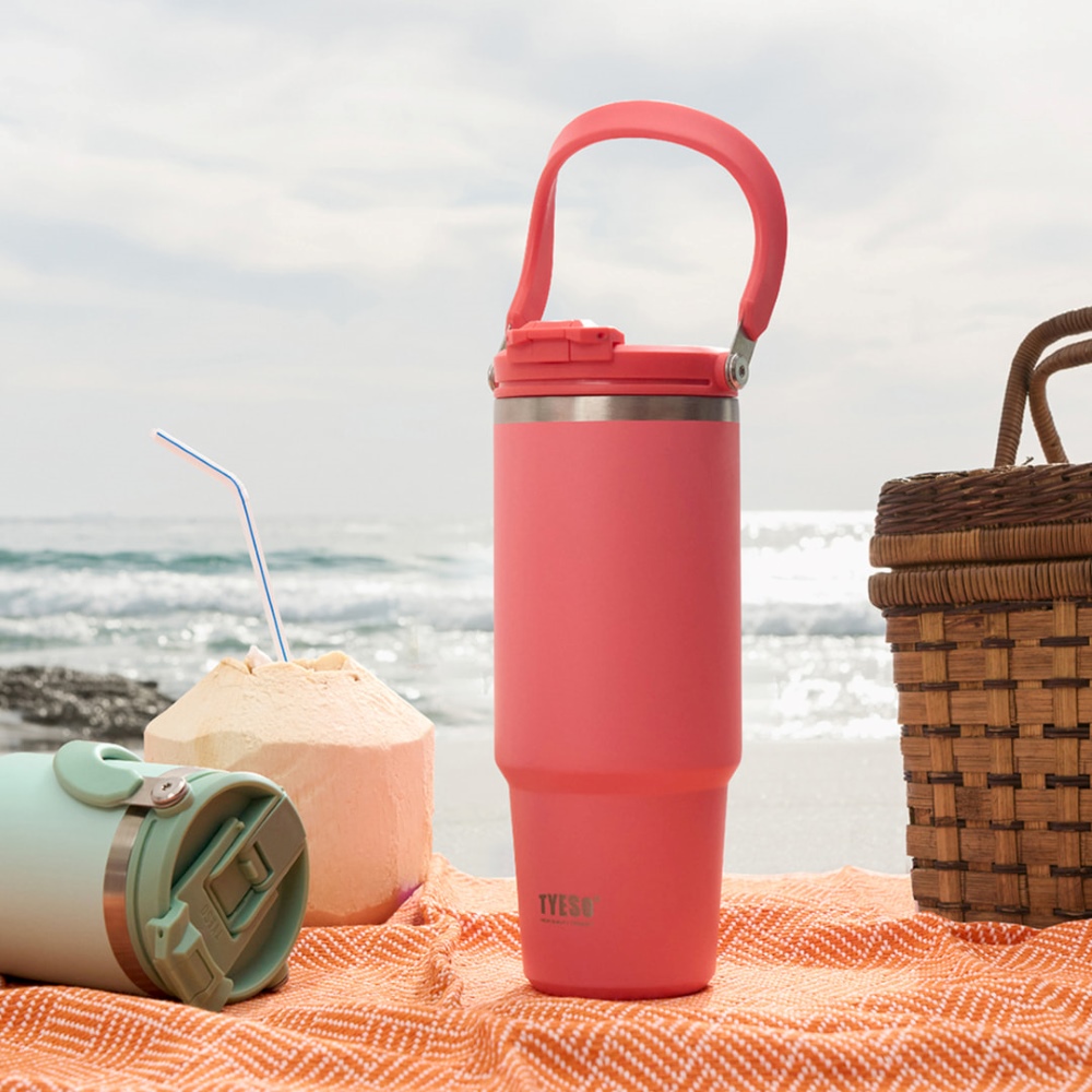 【H&R安室家】TYESO泰碩  304不鏽鋼雙飲保溫杯900ml(H37), , large