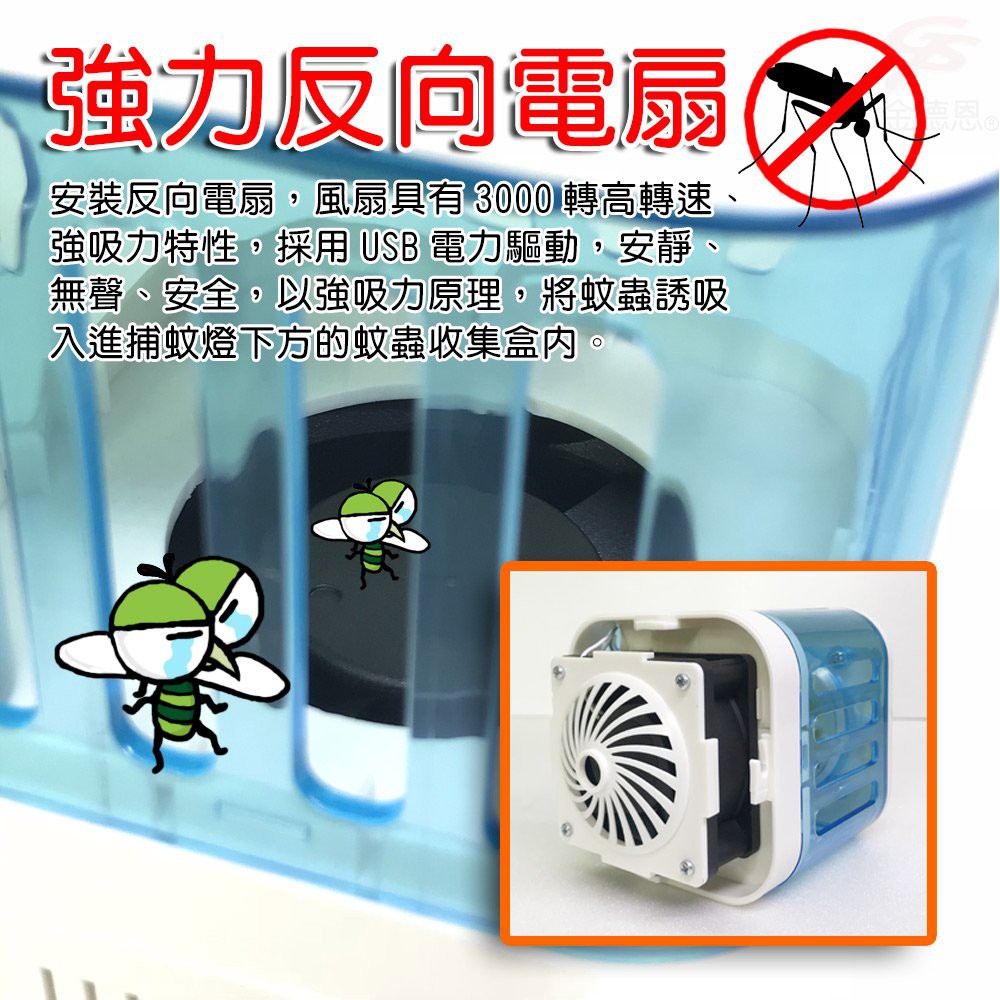 金德恩 GS MALL LED吸入式補蚊小夜燈 補蚊小夜燈 補蚊夜燈 補蚊燈 除蟲 補蚊器具 小夜燈 吸入式補蚊夜燈 夜燈, , large