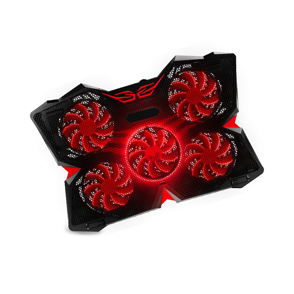 ekit Y2 Gaming Model Rapid Five Style Laptop Cooling Pad-Red[E-KIT Technology lnc.], , large