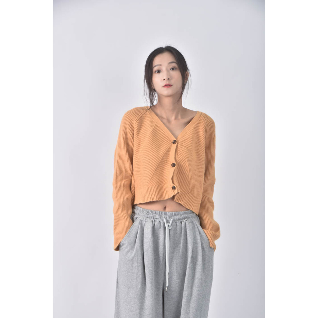 (XL) meier q修身短版排扣黃色外套二手衣, , large