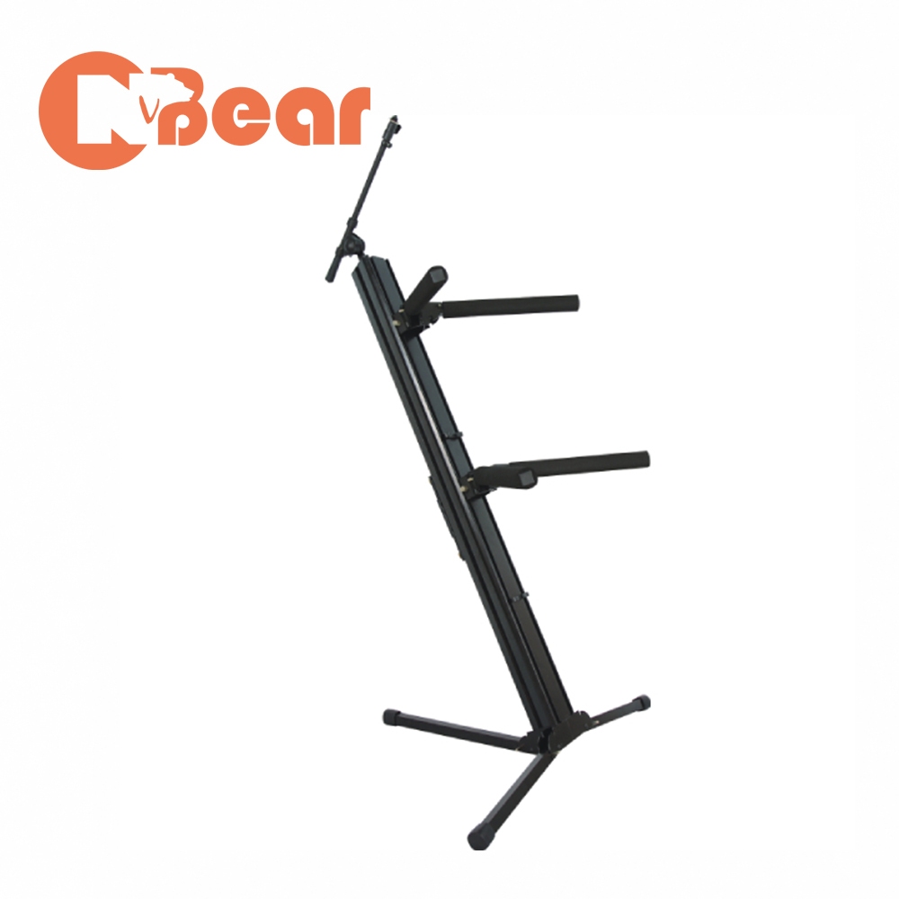 CNBear K-722-1B 雙層鍵盤琴架加裝麥克風架 台製品牌【敦煌樂器】, , large