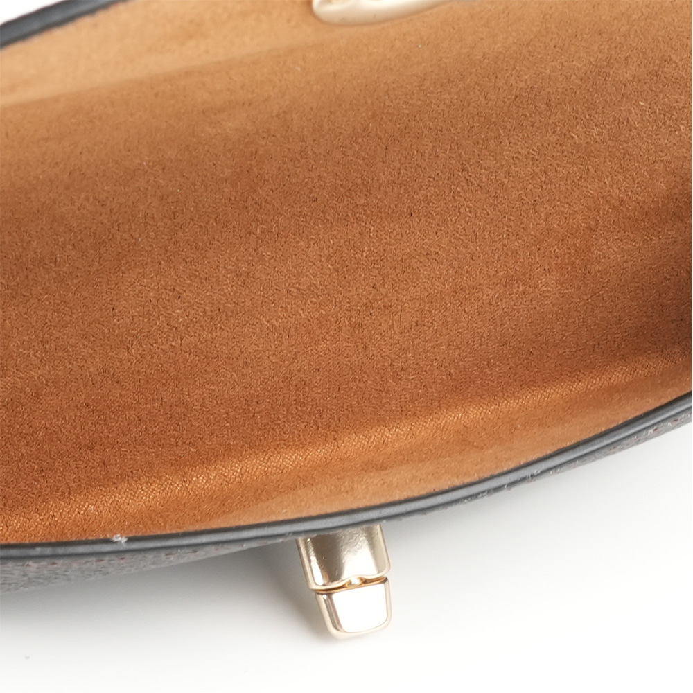 COACH CC Logo 塗層帆布附提把萬用包/眼鏡收納包(胡桃木棕/黑色), , large