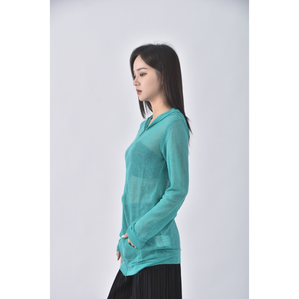 (S) i moda連帽綠色外套二手衣, , large