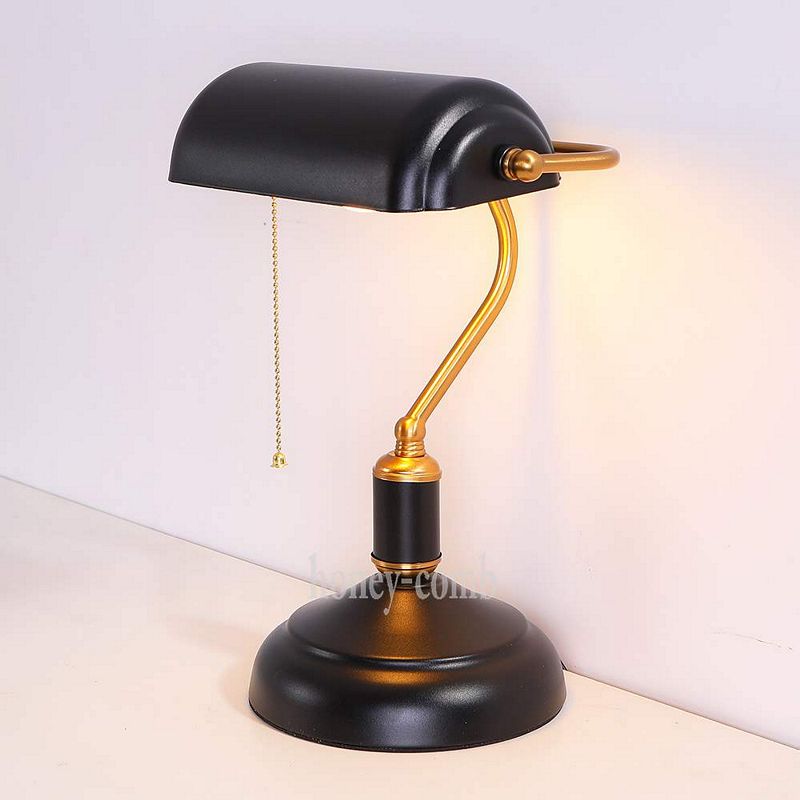 【Honey Comb】美式複刻版百年復古銀行燈-黑(KC2383), , large