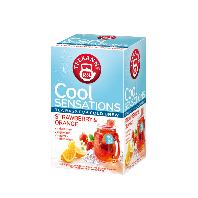 【TEEKANNE 恬康樂】草莓香橙水果茶 (2.5g x 18包/ 盒)｜無咖啡因 零卡路里, , large