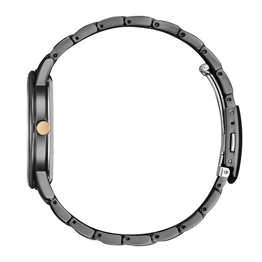 CITIZEN 星辰 光動能簡約手錶-黑/40mm BM6976-72E, , large