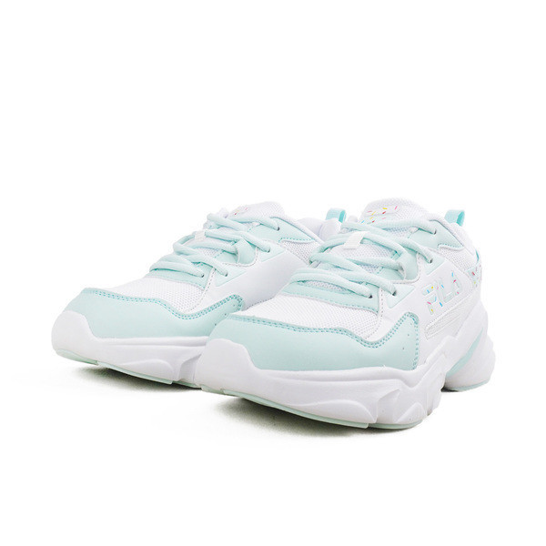 Kixpress-Fila HIDDEN TAPE 9 女 運動休閒鞋 厚底 白粉綠 [5-J929Y-166], , large