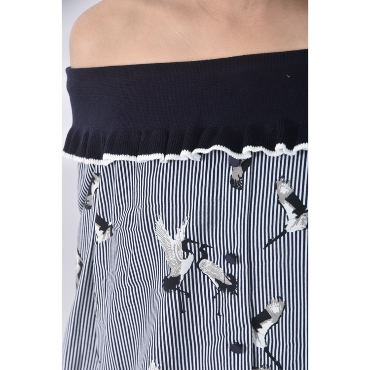 (S) moma質感藍色長袖上衣二手衣, , large