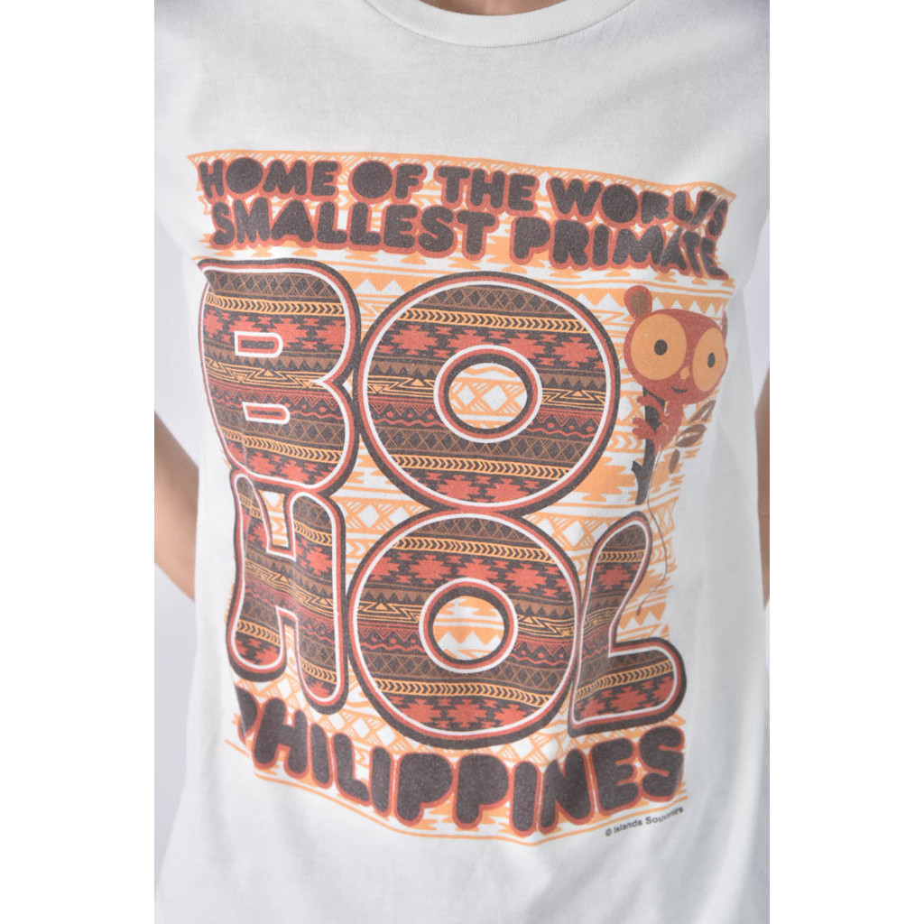 (M) islands棉質印花白色短袖上衣二手衣, , large