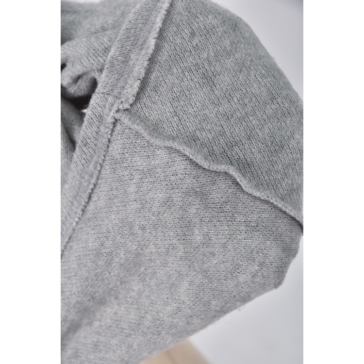 (XL) lain blue質感圓領灰色長袖上衣二手衣, , large