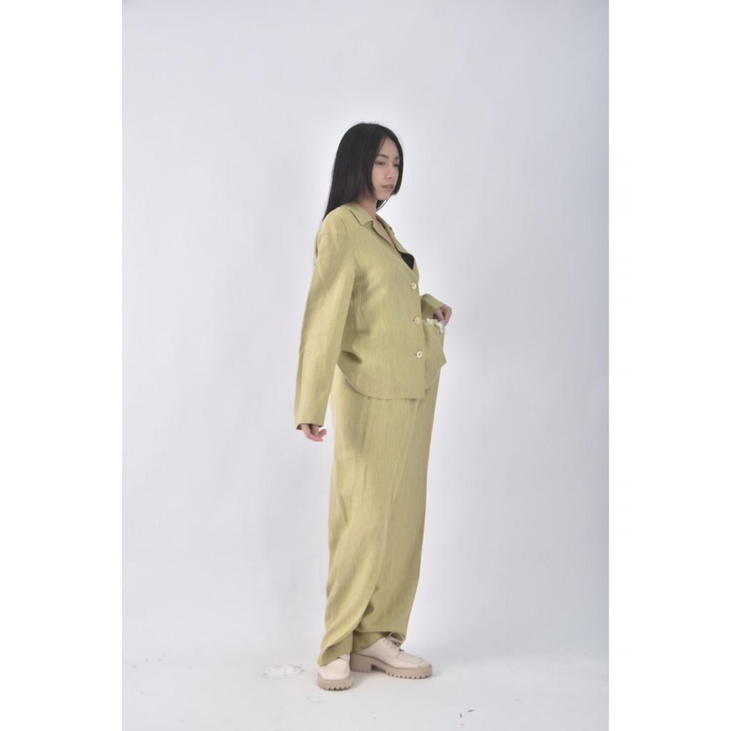 (4XL（含）以上) gbr西裝條紋綠色套裝二手衣, , large