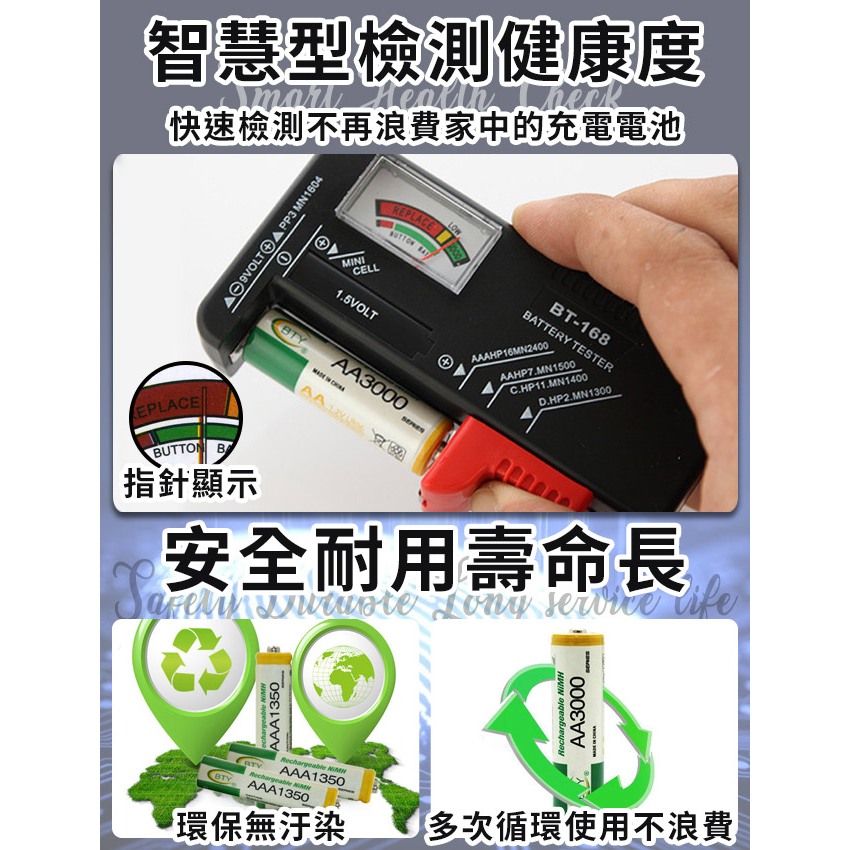 臺灣現貨（隔日出貨）直插式電池充電器豪華組 充電器 電量檢測儀 三號(AA)充電電池 四號(AAA)充電電池, , large
