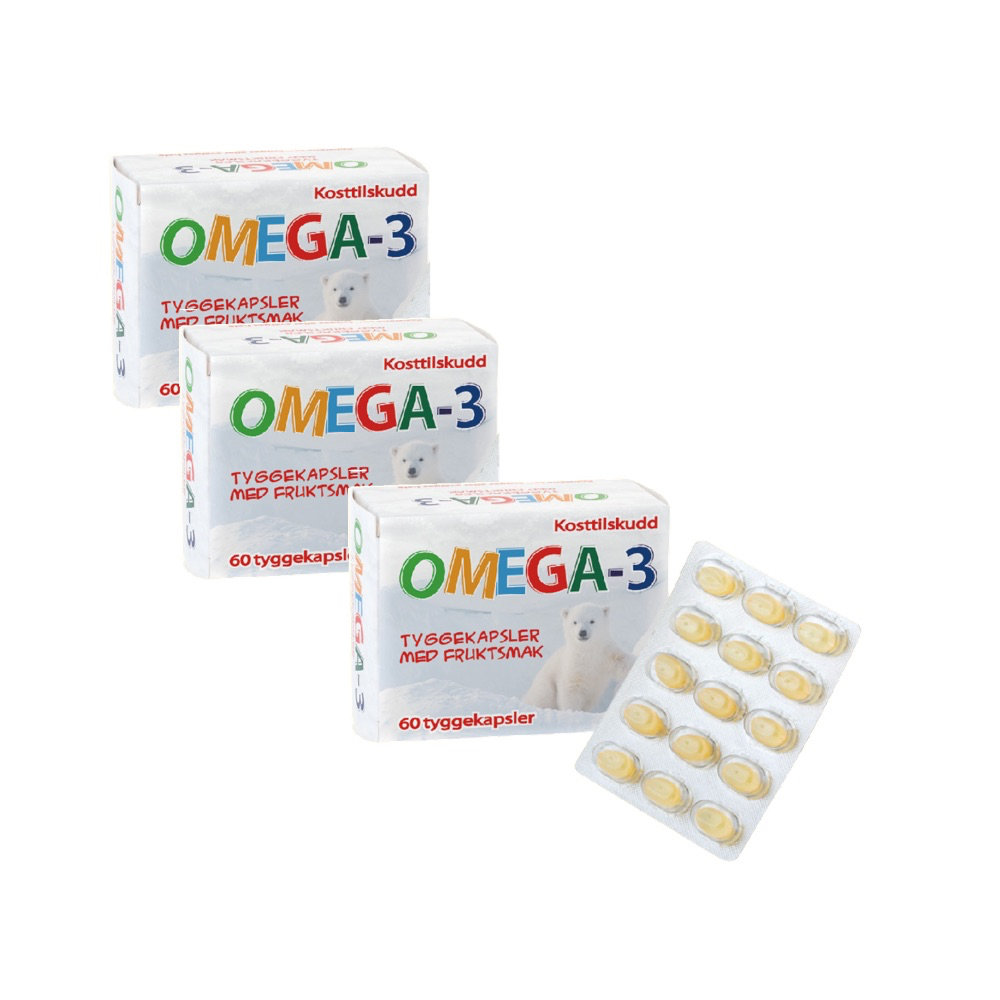 Isbjorn挪威北極熊 DHA 兒童魚油三盒加贈萬用防水包, , large