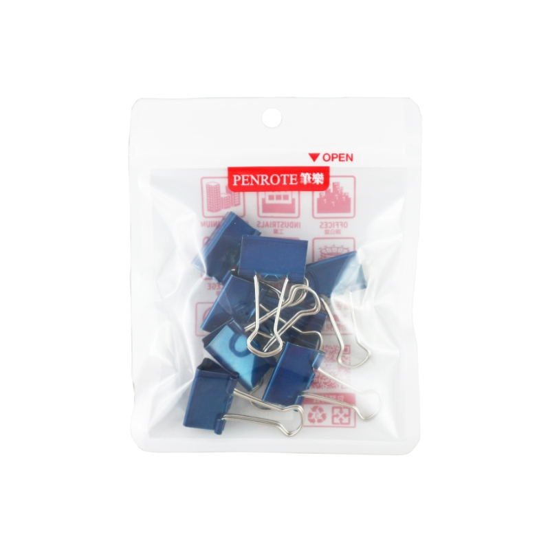 Metallic Blue Binder Clips &ndash; #4