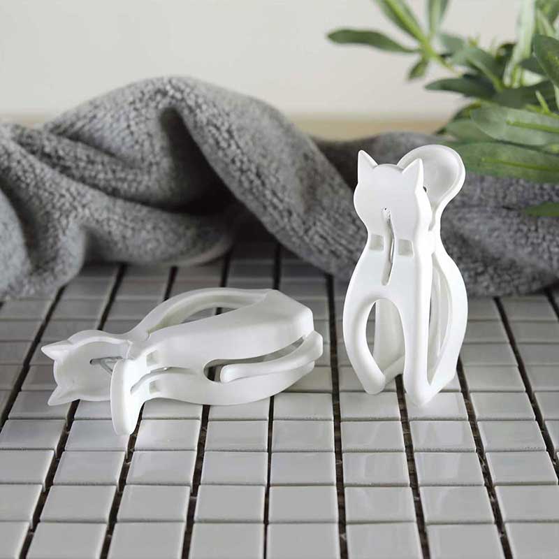 【CB JAPAN】Kogure 童趣系列曬衣夾6入組 灰白貓, , large