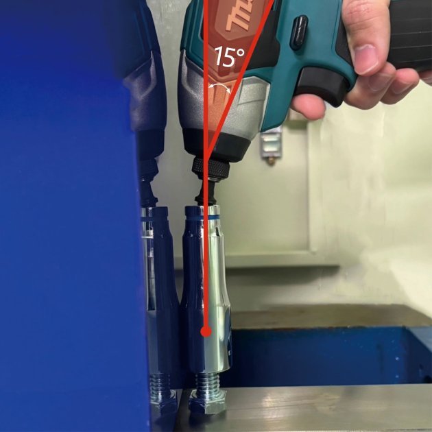 "tevc"Japan VESSEL Hexagonal Handle WSA Head Series Rigid Forged First Vibration 15 Degree Shake Head Socket-10mm, , large