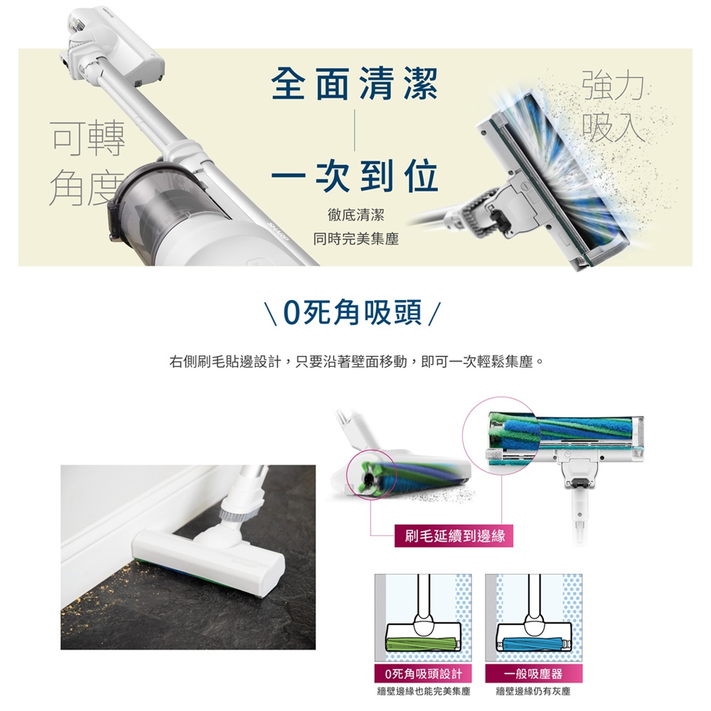SHARP 夏普 RACTIVE Air 羽量級無線快充吸塵器 EC-SR9TW, , large