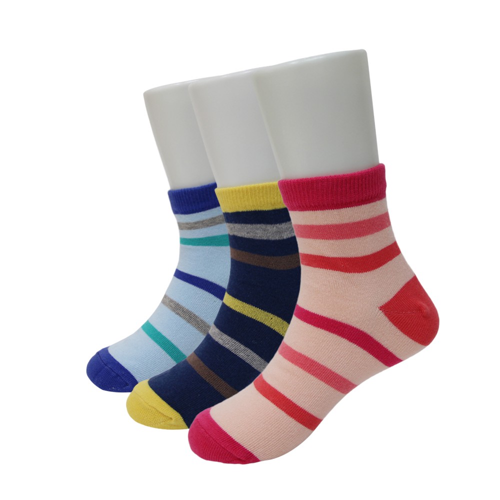 【BVD】舒適橫紋1/2童襪<深藍,17-21cm>B266 短襪 襪子, , large