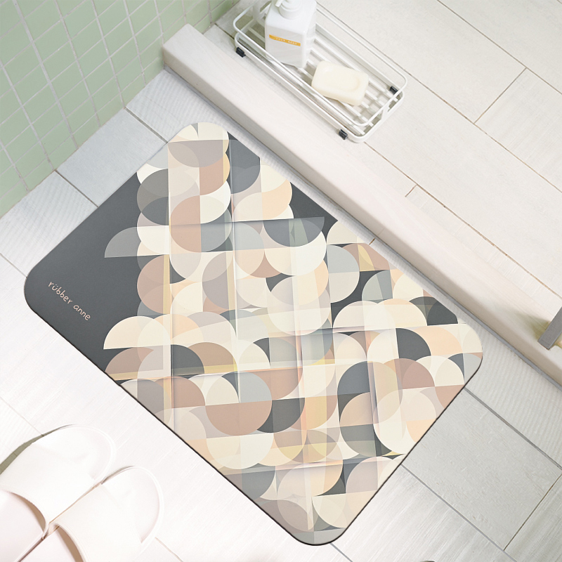 【怪獸】rubber anne 10秒頂吸 軟式珪藻土吸水地墊 沐光系列 (60x40cm) -霓光誘惑, , large