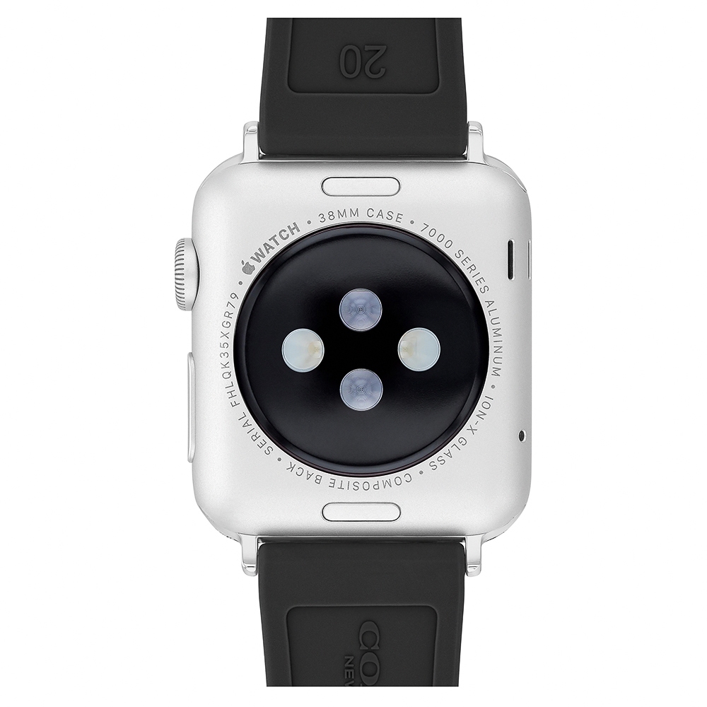 COACH Apple Watch 錶帶 38/40/41mm 適用 矽膠錶帶- 黑色(不含手錶), , large