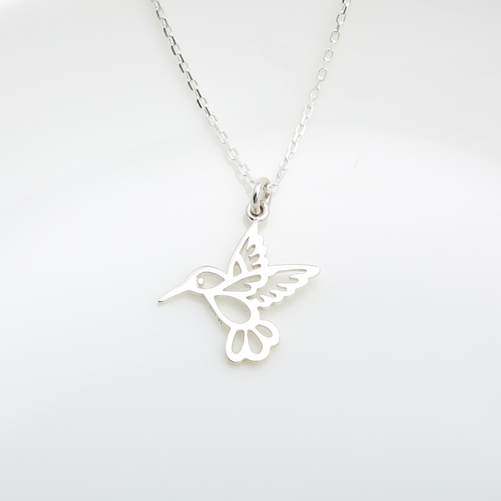 【Angel & Me】愛 蜂鳥 (大) Hummingbird s925 純銀 項鍊 生日 情人節 禮物, , large