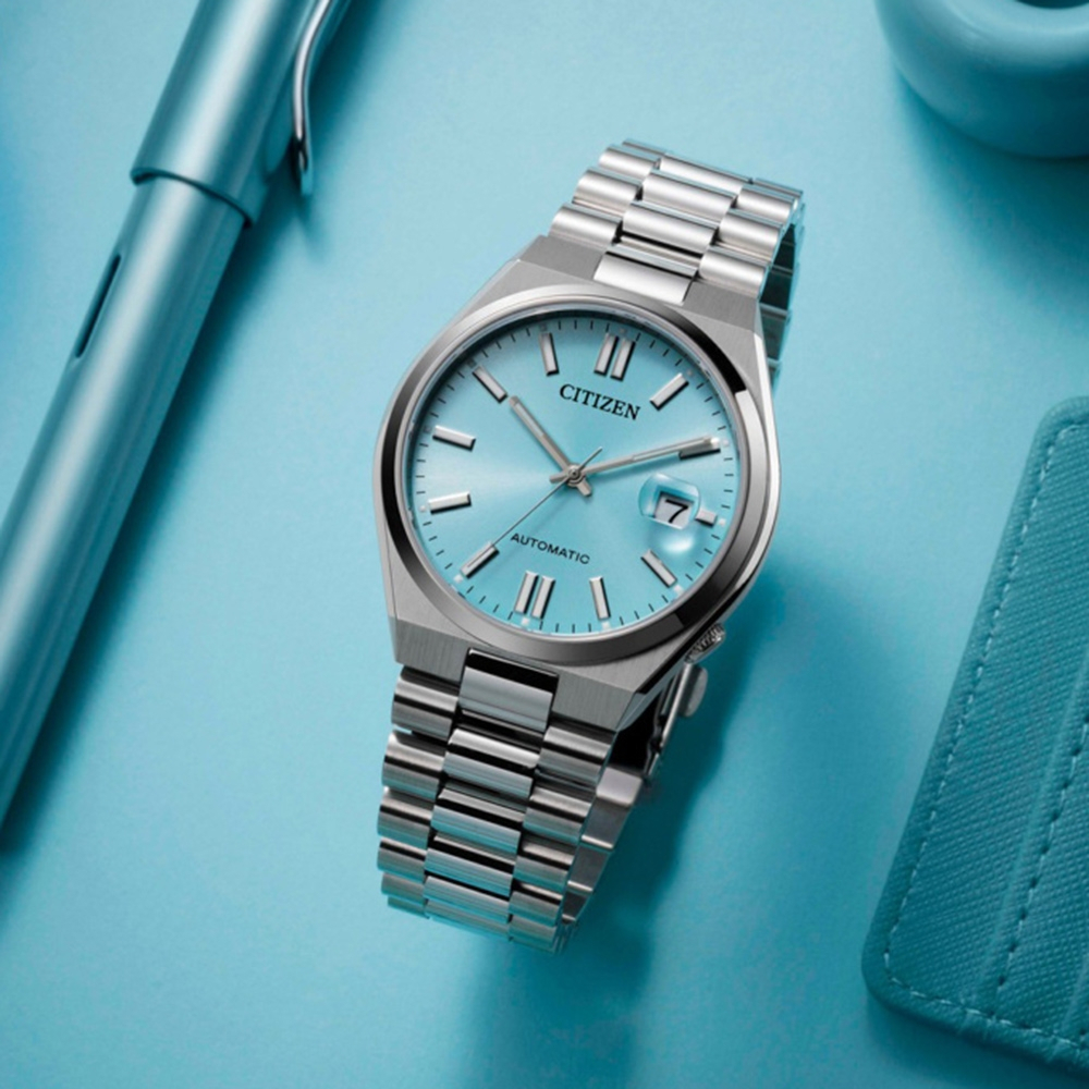 CITIZEN 星辰 晴空藍 青春撞色機械錶 NJ0151-88M, , large
