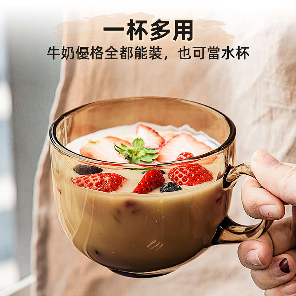 【上手家居】木蓋早餐杯 冰川紋+勺子+木蓋(玻璃杯/馬克杯/水杯/玻璃水杯/冰川杯), , large