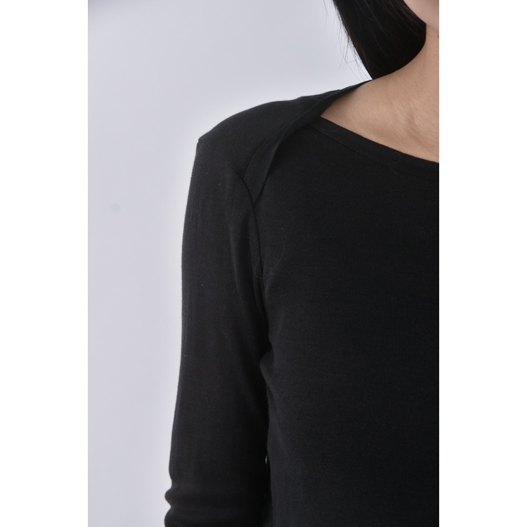 (S) giordano ladies質感棉質黑色長袖上衣二手衣, , large