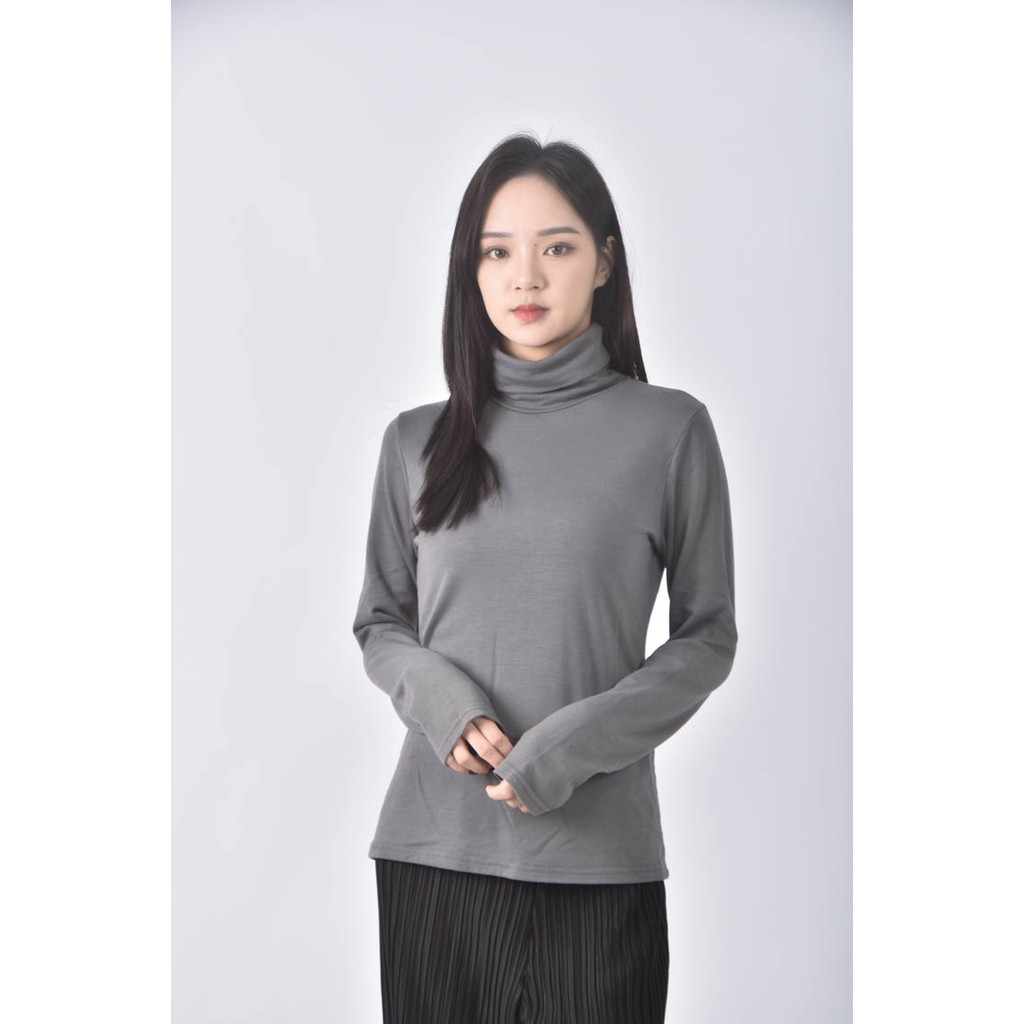 (S) 【又又私服】運動高領綠色長袖上衣二手衣, , large