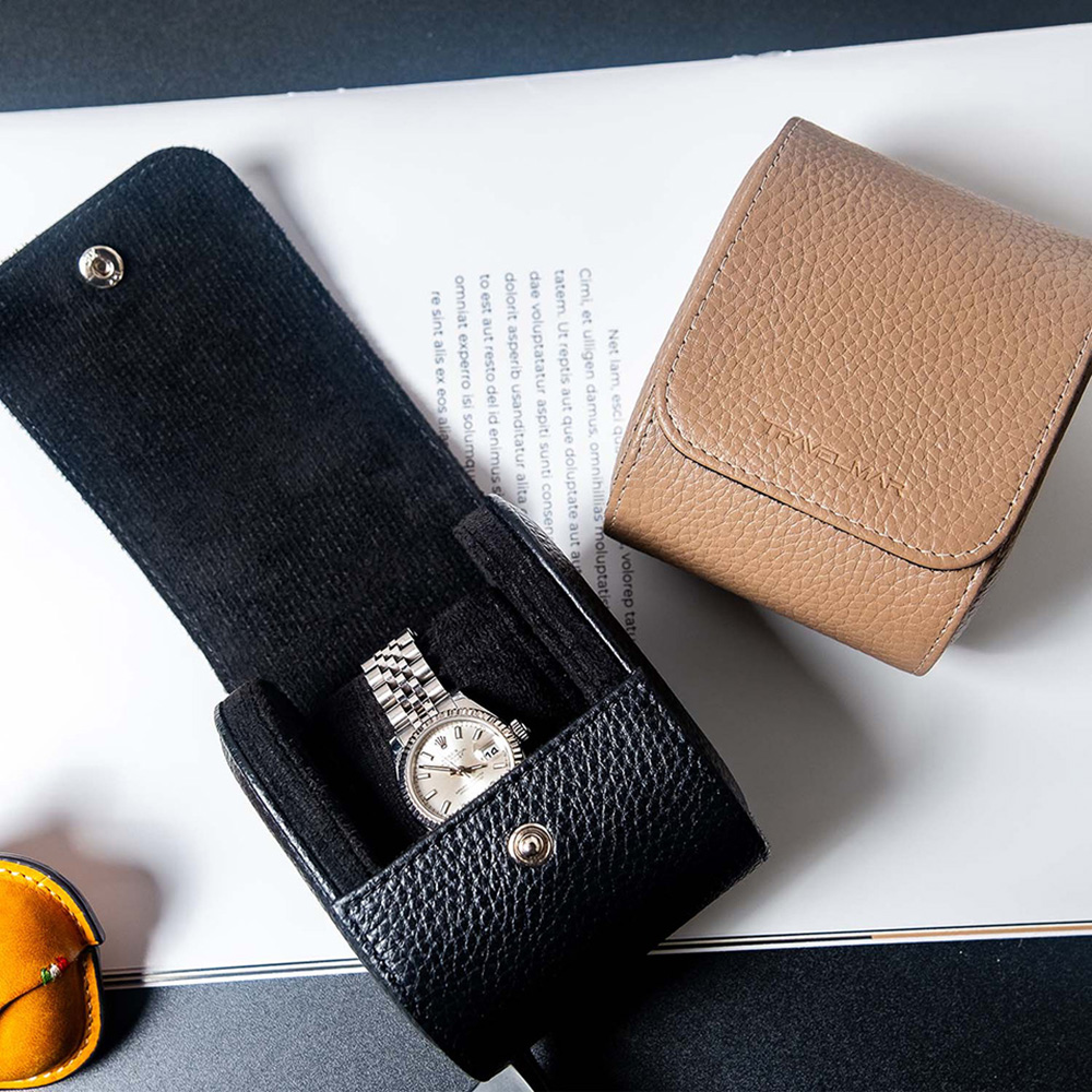 [TRAVELMAR] 隨行皮件錶盒-大象灰, , large