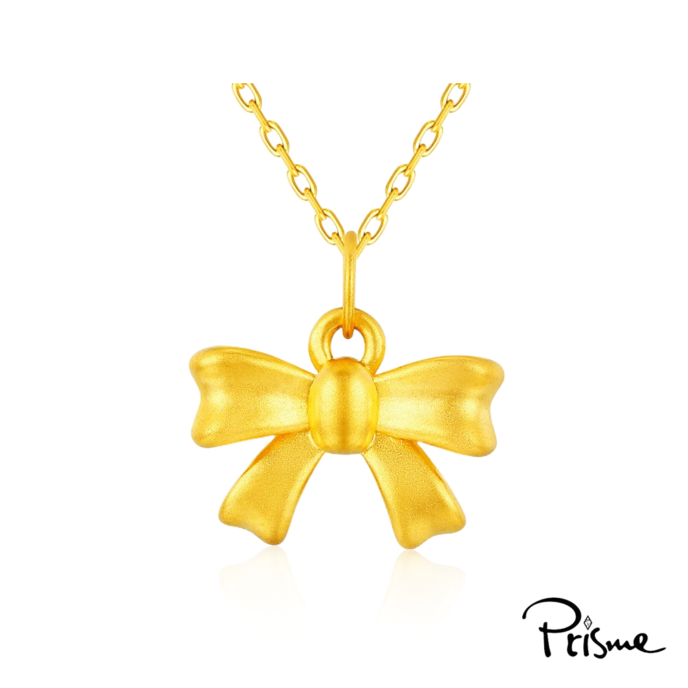 【Prisme Gold】黃金項鍊 蝴蝶結 鍊墜項鍊 (金重：約0.05錢±0.02), , large