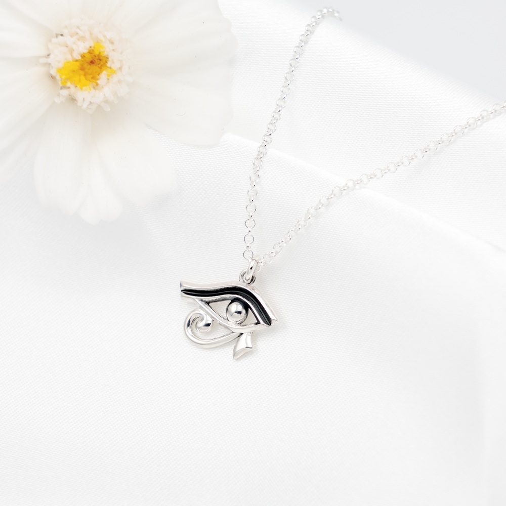 【Angel & Me】荷魯斯之眼 925 純銀項鍊 守護 開運 平安 禮物, , large