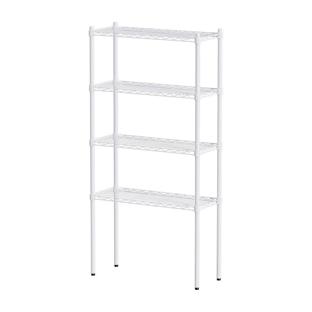 【Y HOUSE】76x30x150cm Lightweight Four-layer Iron Rack Iron Rack Shelf-Painted White