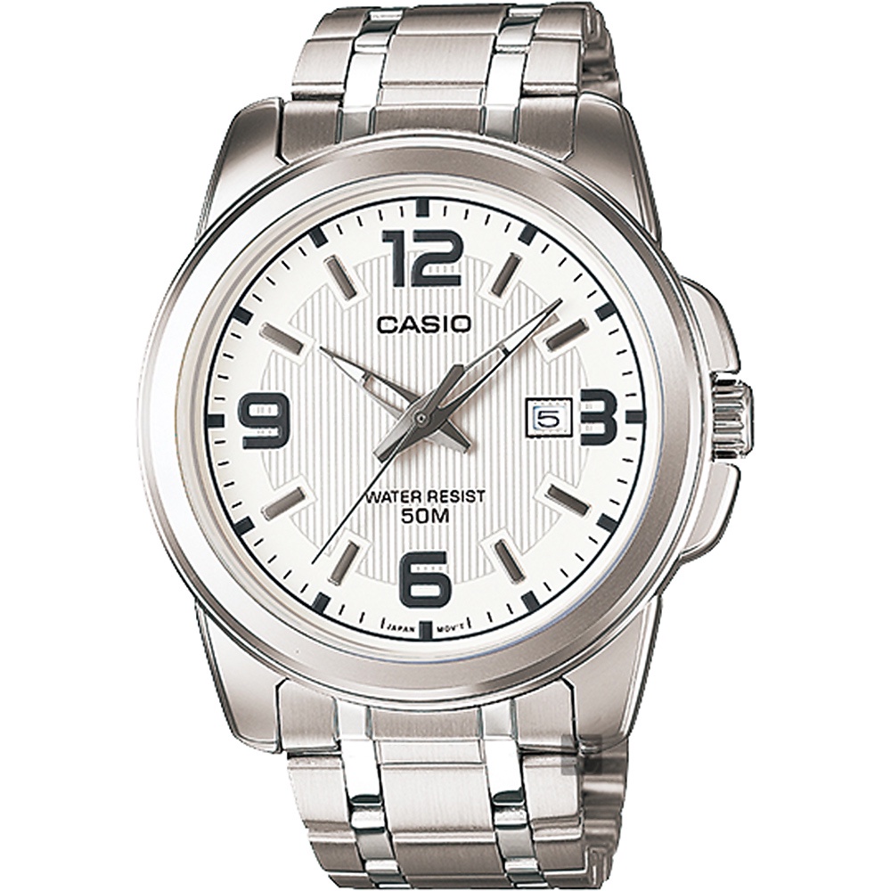 CASIO 卡西歐 紳士指針手錶-銀 MTP-1314D-7AVDF, , large