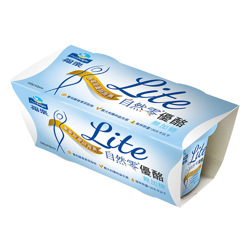 福樂自然零Lite無加糖優酪160g, , large