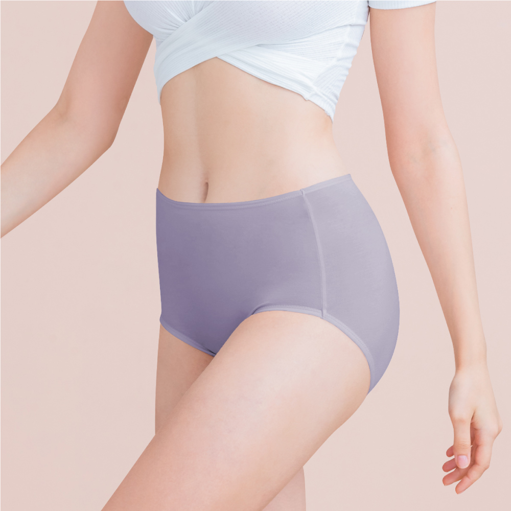 【Clany可蘭霓】美膚保養絲蛋白高腰XL-Q(2XL)內褲 玉露紫 2189-92, 玉露紫, large