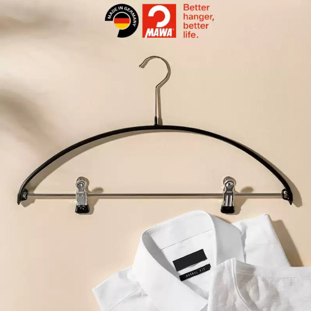 【德國MAWA】德國原裝進口 無痕止滑 時尚簡約衣架40cm 1入/白, , large