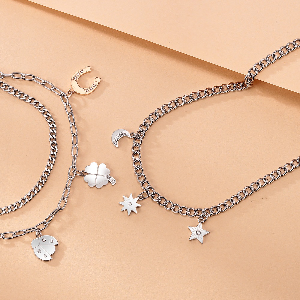 【快速出貨】MORELLATO TALISMANI系列 不鏽鋼 雙色瓢蟲四葉草手鍊 SAUY08, , large