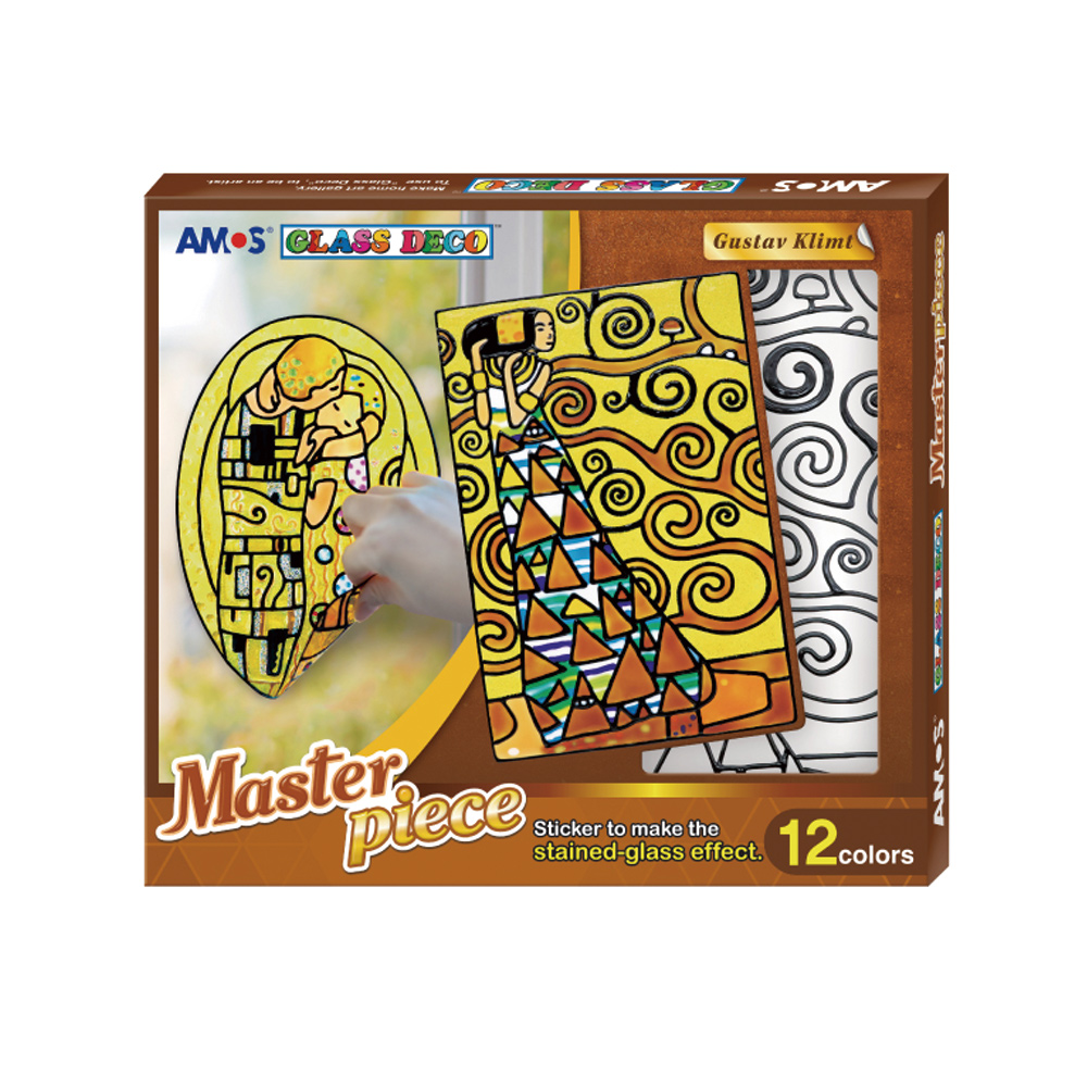 【韓國AMOS】12色 世界名著 古斯塔夫&middot;克里姆特 玻璃貼 玻璃彩繪膠, , large