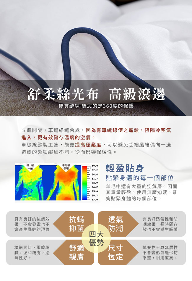 Hilton希爾頓-五星級奢華風100%優質喀什米爾小羔羊毛被2.5kg, , large