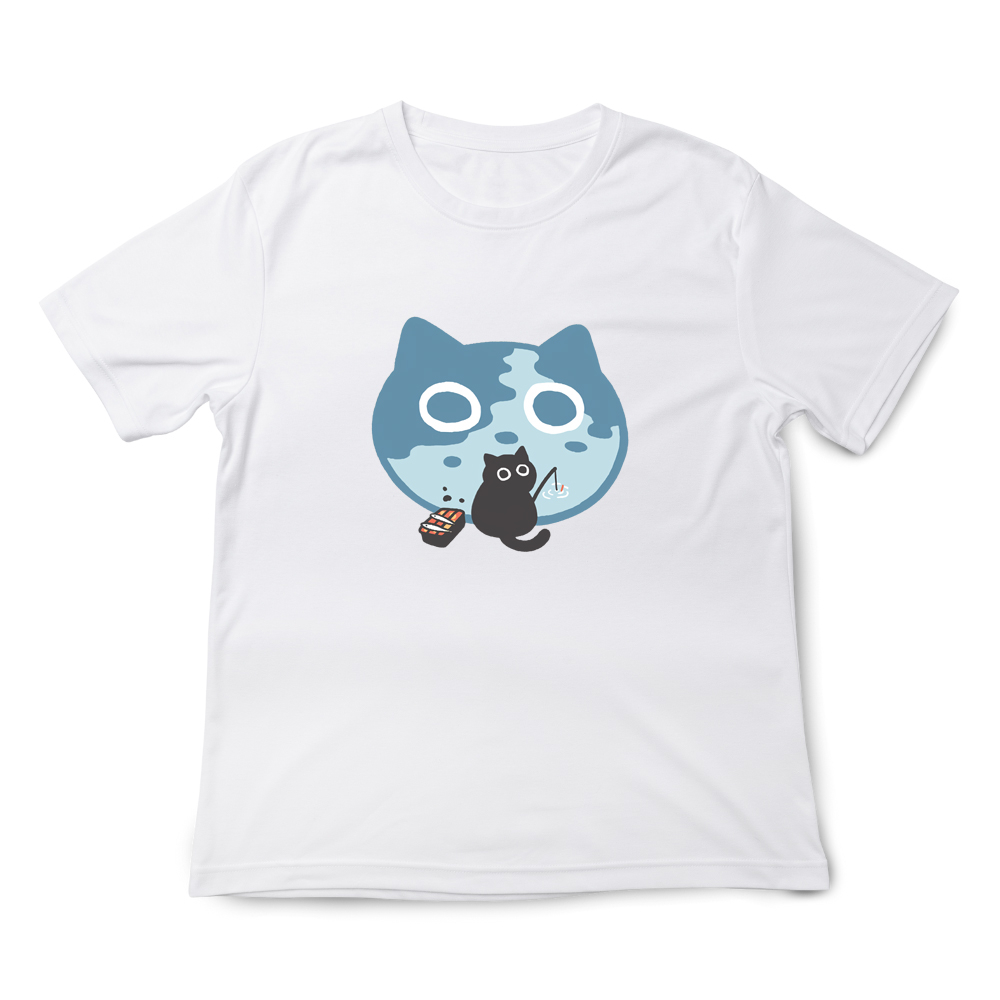JZ TEE Black Cat-Fishing Graphic Tee, , large
