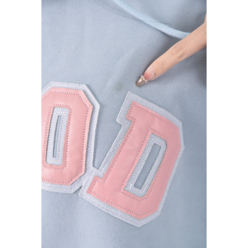 (F) jian yuejia質感連帽藍色長袖上衣二手衣, , large