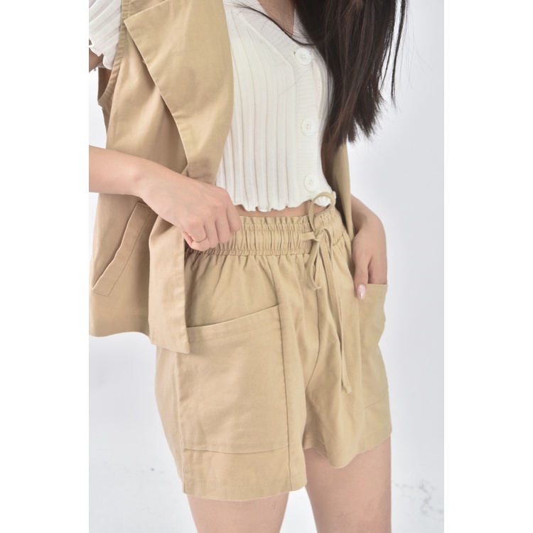 (L) 無袖杏色套裝二手衣, , large